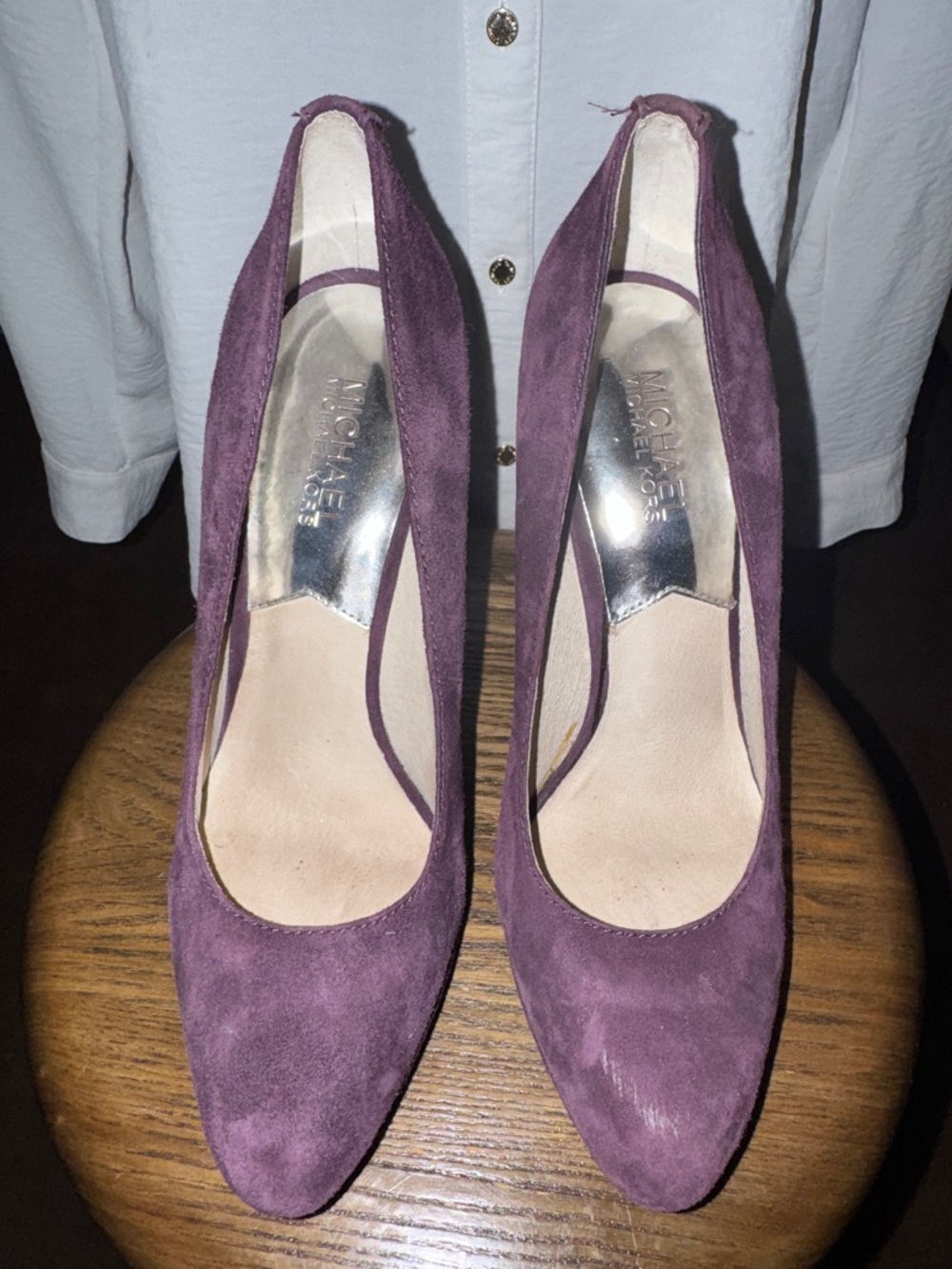 MICHAEL Michael Kors Plum Suede Pointed-Toe Pumps